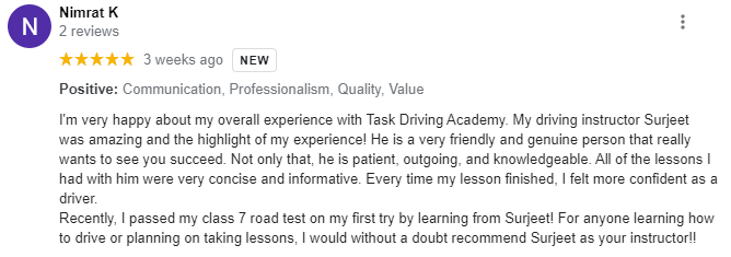 Task Driving Academy -Vancover