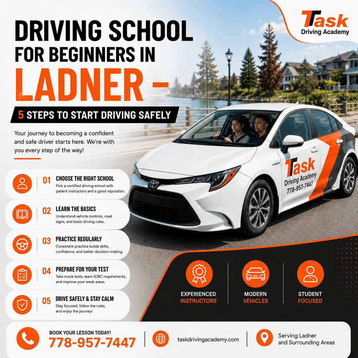 Driving School for Beginners in Ladner – 5 Steps to Start Driving ...